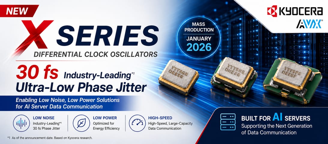 Kyocera X Series: 30fs Oscillators for High-Speed Systems